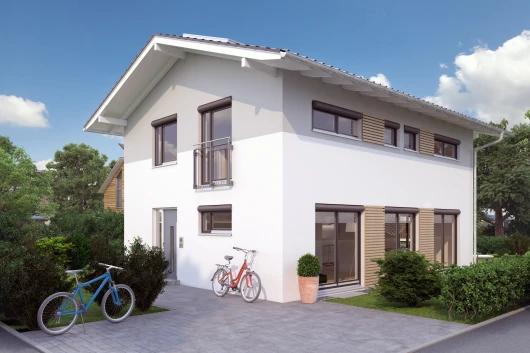 Modernes Einfamilienhaus mit Garten und einer Garage in Burglengenfeld